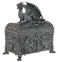 Celtic Knotwork Dragon Treasure Chest Trinket Box