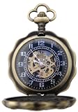 TO Watch Manufaktur (195)   Mechanische Taschenuhr mit vergoldetem Mechanikwerk und open Face für den Blick auf die Mechanik. Hohe Gangreserve Damen