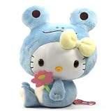 Eikoh Hello Kitty Colorful Frog Big Plush - 13" Blue