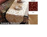 Luxury Damask 13 X 90 Gold Table Runner