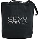 Canvas Tote Bag Black " Sexy Girls Korean " South Korea Country