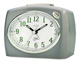 Acctim 14227 Sweeper Bell Alarm Clock, Silver