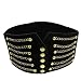 Allegra K Women Gold Tone Chain Front Elastic High Waist Belt Cinch Black | Review & Best Price