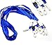 Rockin Beads Brand, 20 Economy Blue Neck Strap Lanyard for Id Card 16 Inch Long