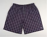 Ferreira Tennis Men's No-Sweat Tennis Shorts, Navy Plaid, Large