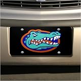 Florida Gators Black Mirror License Plate W/Gator Head