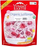 YummyEarth Organic Lollipops Strawberry Smash, 16.0-Ounce Bags (Pack of 4)