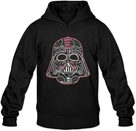 huaxian mens 100% Cotton Star Wars Sugar Skull Vader Graphic Baseball Pullover Hoodie
