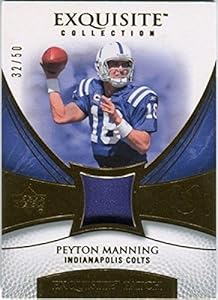 2007 Exquisite Collection Patch Gold #PM Peyton Manning /50 - Upper Deck Certified - NFL Game Used Cards