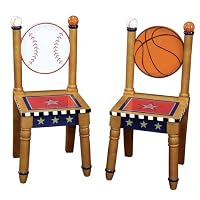 Set of 2 Kid's Chairs Playoffs Collection in Walnut Finish