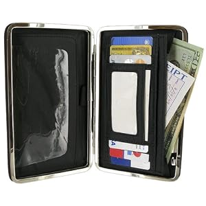 Buy Spacious Clutch Purse Wallet with Strap : Available in Two Colors and Textures by Gem Avenue