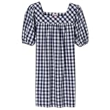 Girls' Mossimo  Buffalo Checks Puff-Sleeve Dress - Blue