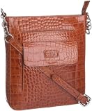 Osprey London The Carapace Polished Croc Tan, Sacs &agrave; main femme