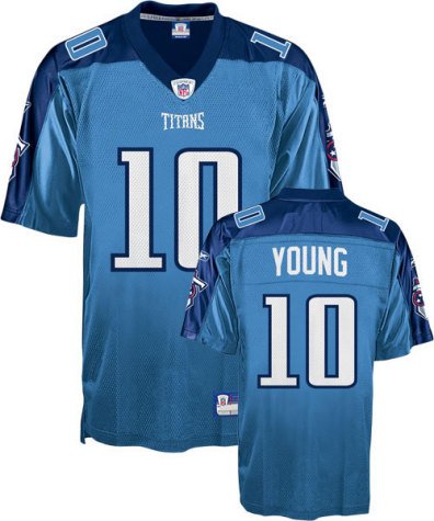 Men`s Tennessee Titans #10 Vince Young Team Replica Jersey - L