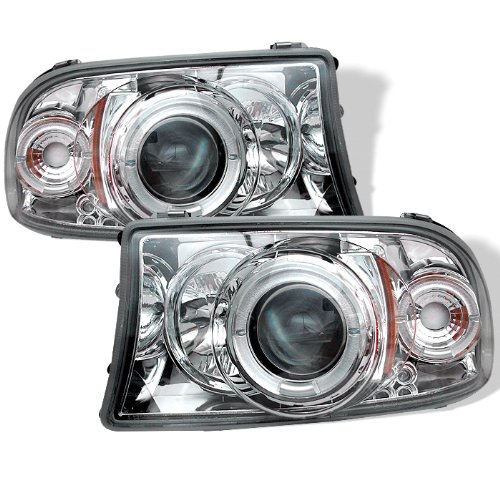 Spyder PRO-YD-DDAK97-C Dodge 1 Piece Halo Chrome Projector Headlights Assembly (Sold in Pairs)