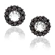 14K White Gold 1/2 ct. Black Diamond Earring Jackets