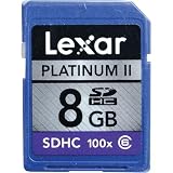 Lexar Platinum II 8 GB 100x SD/SDHC Flash Memory Card LSD8GBBSBNA100