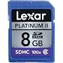 Lexar Platinum II 8 GB 100x SD/SDHC Flash Memory Card LSD8GBBSBNA100