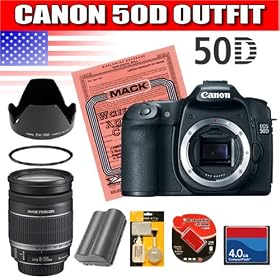 Canon EOS 50D 15.1MP Digital SLR Camera with EF-S 18-200mm f/3.5-5.6 IS Standard Zoom Lens Outfit