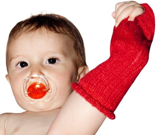 Red KD baby! Baby To Toddler 12 Inch Leg Warmers, 99% Cotton Knit, 1% Lycra, Made In New York City USA