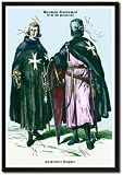 Framed Art Poster 20x30, German Costumes: Hospitaller Knights