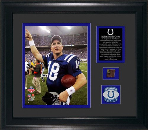 Buy Indianapolis Colts 2006 AFC Champions Framed 8x10 Photograph with Football Piece and Team Medallion by Mounted Memories