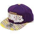 100% Cotton Los Angeles Zubaz Snapback Adjustable Baseball Cap Hat Purple Gold
