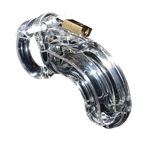 Keuschheitskäfig für den Mann Male Chastity Device The Curve Clear