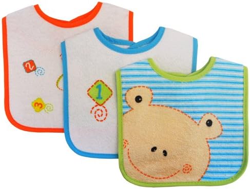 Kidiway Newborn Bib, Frogs, 3 Count