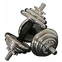 44 lb Dumbbell Set - Polished Chrome