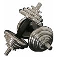 44 lb Dumbbell Set - Polished Chrome