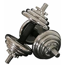 44 lb Dumbbell Set - Polished Chrome