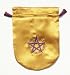 Yellow Satin Pentagram in a Circle Tarot Bag