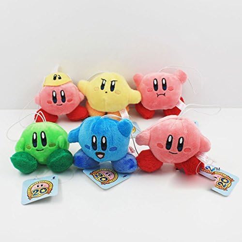 New Kirby Plush Toys Standing Pose Doll (7cm 6pcs/set) Plush Pendant Baby Toys
