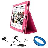 Magenta Executive Leather Portfolio Case with Fold to Stand Feature for Apple iPad 2 Tablet (16GB, 32GB, 64GB) + Black Handsfree Headphones with Mic + INCLUDES!!! SumacLife TM Wisdom Courage Wristband Magenta Executive Leather Portfolio Case with Fold to Stand Feature for Apple iPad 2 Tablet (16GB, 32GB, 64GB) + Black Handsfree Headphones with Mic + INCLUDES!!! SumacLife TM Wisdom Courage Wristband