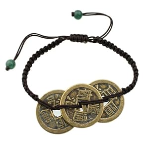 BRACELET de Tradition FENG SHUI les 3 Pi&egrave;ces de Chance et de