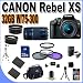 Canon Rebel XS 10.1MP Digital SLR Camera with EF-S 18-55mm f/3.5-5.6 IS Lens (Black) & Canon 75-300 Lens (Black) +58mm 2x Telephoto lens + 58mm Wide Angle Lens (4 Lens Kit!!!) W/32GB SDHC Memory +2 Extra Batteries+AC/DC Charger +UV Filters+3 Piece Filter Kit+Case+Full Size Tripod+Accessory Kit