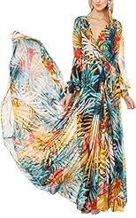 Cotton/Leather/Polyester/Wool General Print Long Sleeves Summer Winter Maxi Dress 