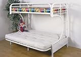 Home Line White Twin Futon Bunkbed S116