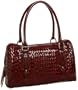 SONDRA ROBERTS NEW YORK Woven Patent Leather Double Shoulder
