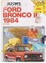 Chilton's Repair and Tune-Up Guide: Ford Bronco II 1984 (Chilton's Repair Manual (Model Specific))