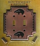 Decorative: Montana Silversmiths Southwestern Cave Art BEAR copper Double SWITCHPLATE COVER