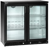 Bartscher 110.138 Flaschenkühler Getränkekühlschrank schwarz 220l
