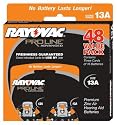 Rayovac Proline Advanced Hearing Aid Batteries Size 13, 48 Pack