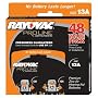 Rayovac Proline Advanced Hearing Aid Batteries Size 13, 48 Pack