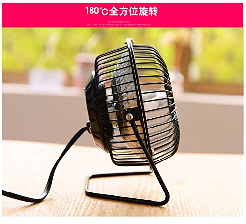 DS Link small office desks size mini heater 6-inch Black