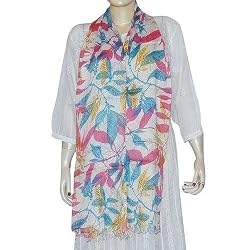 Womens Summer Clothes Accessory Linen Scarf Rectangular 24 x 74 inches (nstl025)