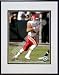 Tony Gonzalez 2007 Action in White Jersey Double Matted 8 x 10 Photograph in Black Anodized Alu