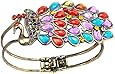 Leegoal Multi Vintage Colorful Crystal Peacock Bracelet Bangle