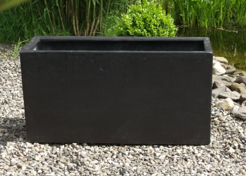 Pflanzkasten schwarz,Blumenkasten, Pflanzkübel schwarz, Polylight 80 cm